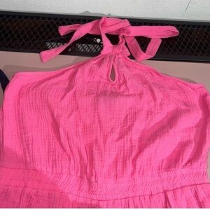 NWT New York & Co Jumpsuit Size XL Sleeveless Stretch Waist Keyhole Halter